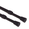 GCurtain 2PCS Shower Curtain Pole No Drilling, Spring Tension Pole, 17-27 Inch, 1/2 Inch Diameter, Rubber Cap on Either End, Black