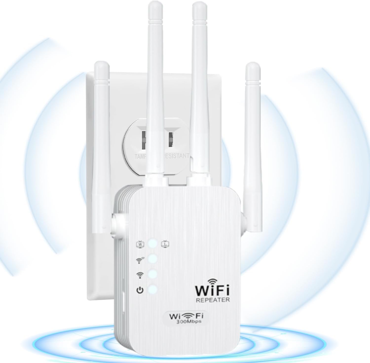 2026 Newest WiFi Extender, WiFi Booster, WiFi Repeater, 4 *Antennas Covers Up to 3800 Sq.ft and 45 Devices, Internet Booster - with Ethernet Port,