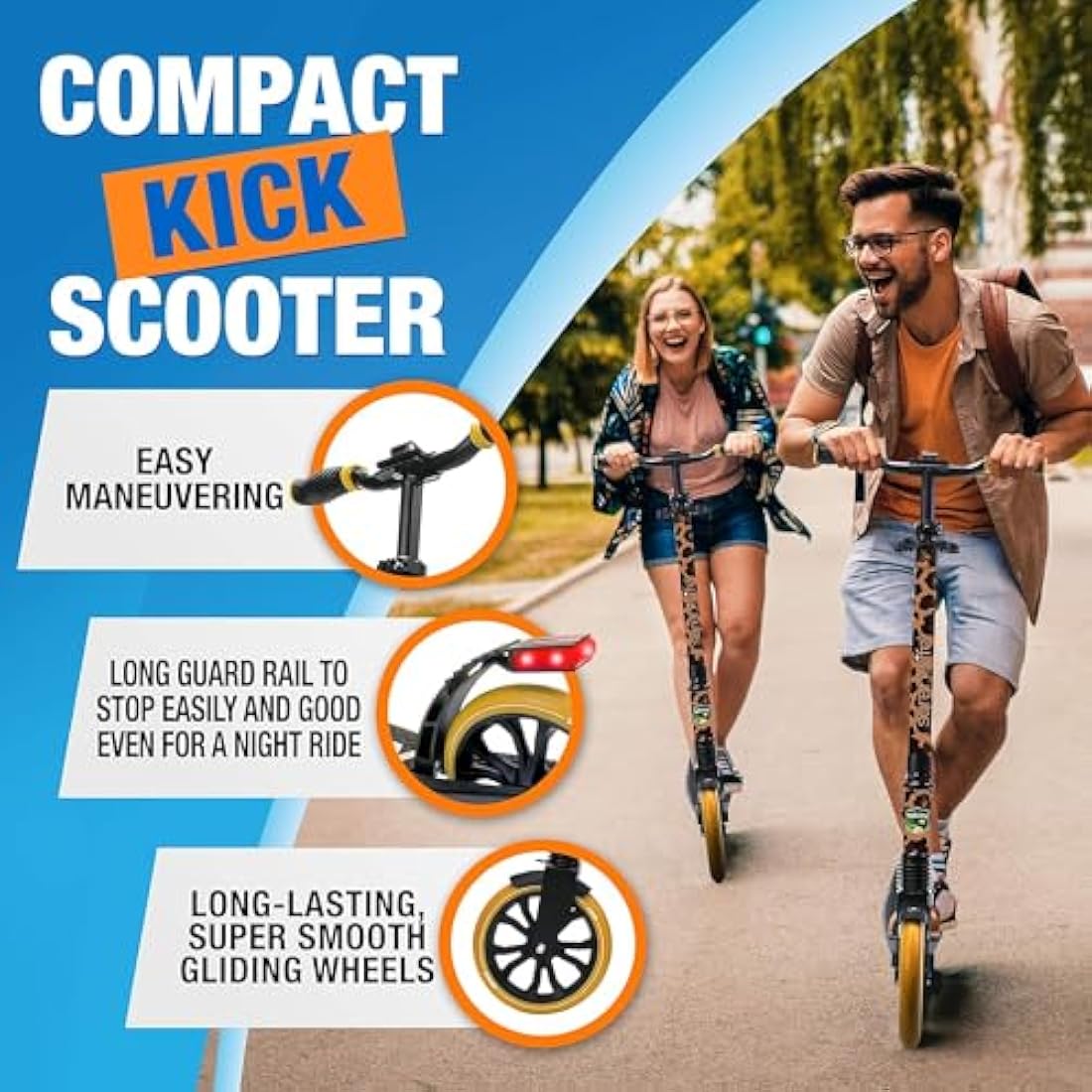 SereneLife, Kick Scooters, Scooter, Kids Scooters, Scooter for Kids Ages 8-12, Girls Scooter, Boys Scooter, Stunt Scooters for Teenagers 11-15, Folding Kick Scooter, Adult Scooters with Big Wheels