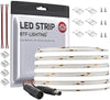BTF-LIGHTING FCOB COB LED Strip Natural White 4000K Flexible High Density Uniform Light Dimmable LED Strip Light CRI90+ 10M 528LEDs DC24V 14W/m Bendable LED Ribbon for DIY Indoor Lighting Projects