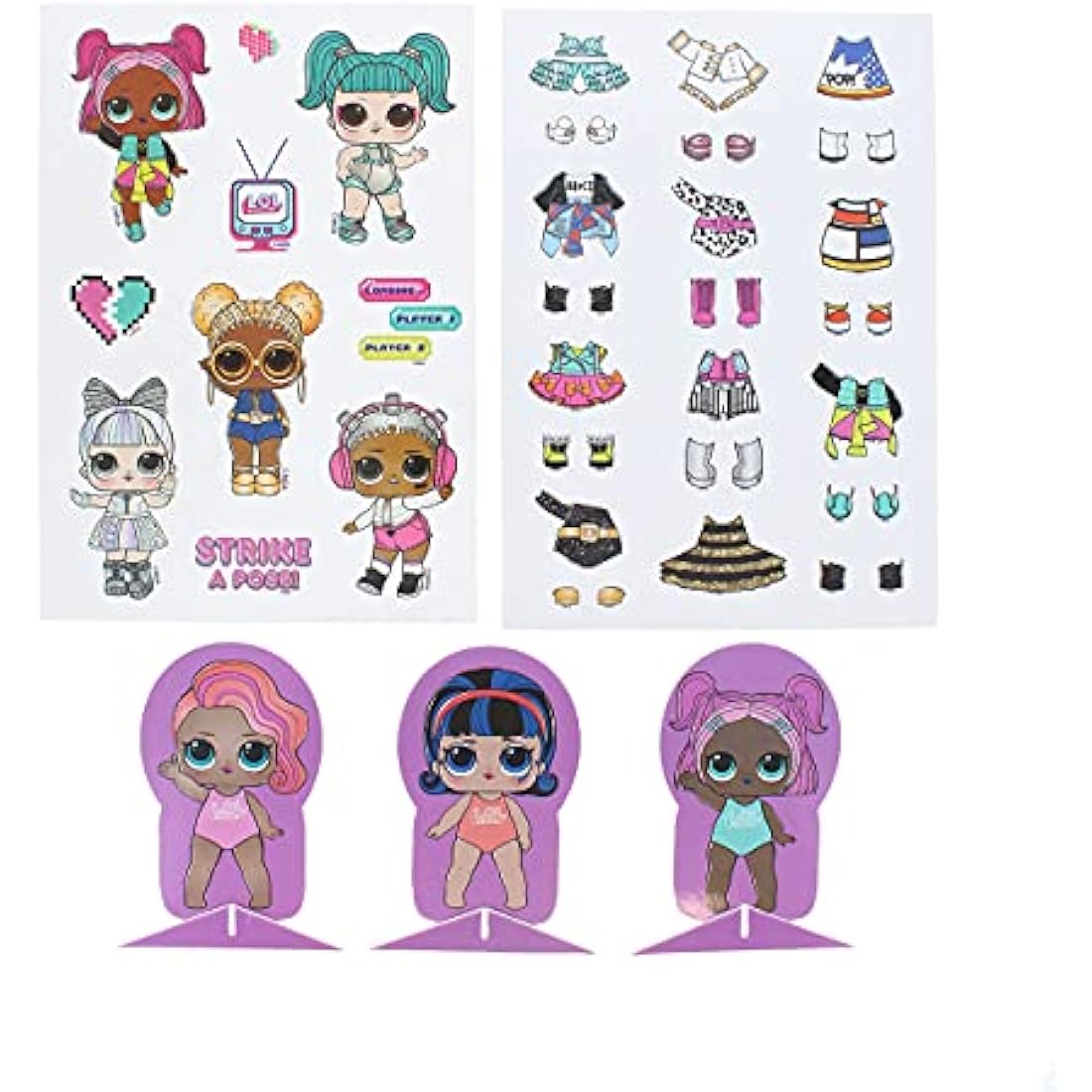 LOL Surprise Large Art Set | Colouring Set | Colouring Posters | Stickers Sheet | Girls Gifts | Stationary Set | School Supplies | LOL Stationery Set | Writing Pencils