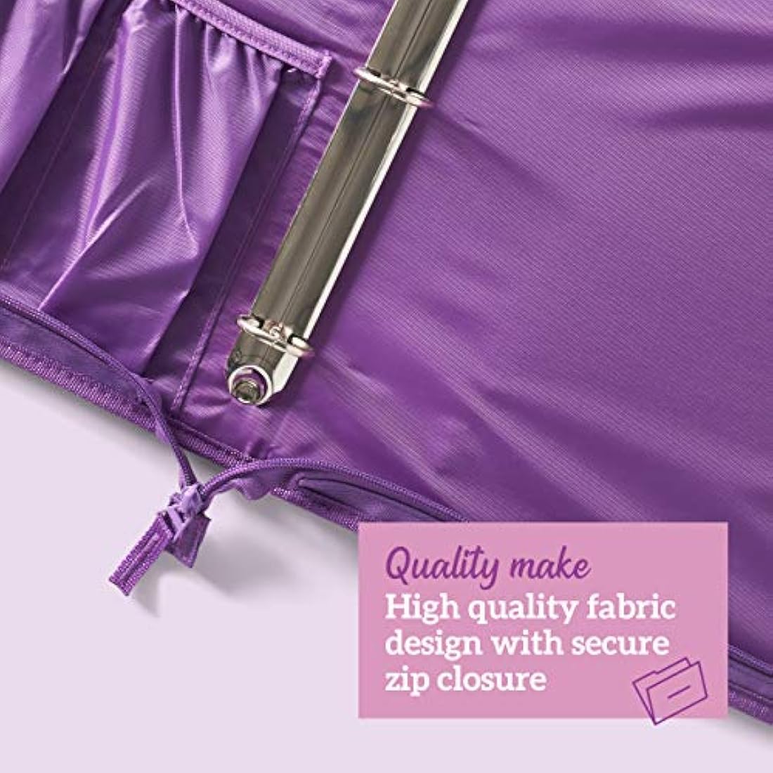 Crafter’s Companion Metal Die & Stamp Storage Folder Large - Holds Panels 9” x 11” - Includes Zip Closure Perfect for Crafting on The Go, Purple