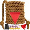 WYRJXYB Field Day Tug a War Rope Games 18M for Kids and Adult, Outdoor Outside Activities Carnival Easter Games for Kids Family Reunion Birthday Party Picnic Yard Fun Games, Summer Camping Game,Brown
