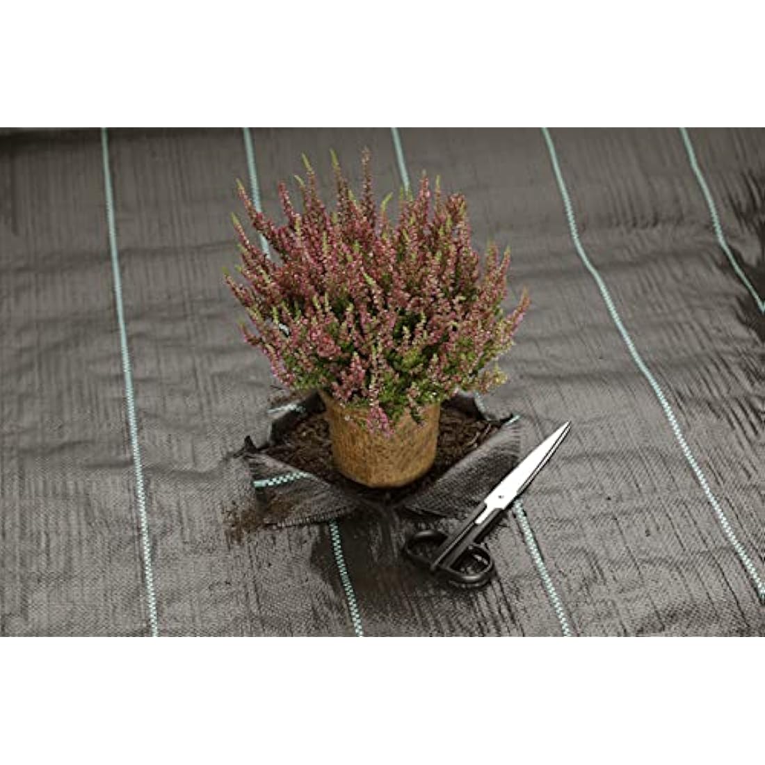 GardenMate 1m x 50m roll woven weed control fabric - UV stabilised 100gsm landscape ground cover membrane