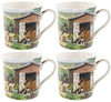 Lesser & Pavey New Design Set of 4 China Mugs Farmhouse LP94755