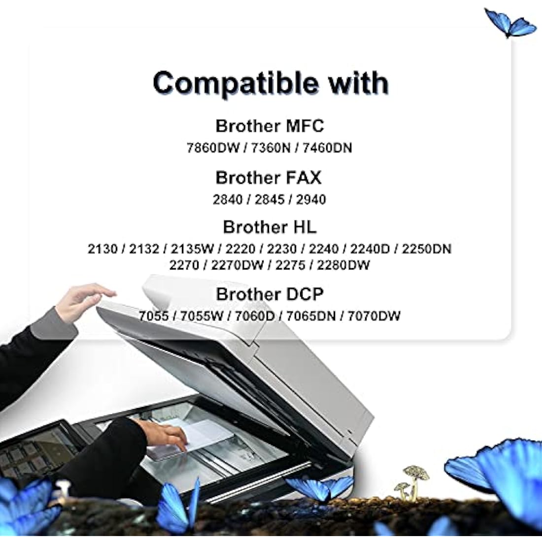 LOSMANN 2 x Toner Cartridge and 1 x Drum Compatible with Brother TN2220 TN2010 DR2200 for Brother HL-2215 HL-2240 HL-2240D HL-2240L HL-2250DN HL-2270DW MFC-7360N MFC-7460DN MFC-7860DW DCP-7055