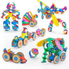 Clixo - Wheel Creator Pack, Magnetic Tiles for Kids - Magnetic Game with 72 Multicolour Pcs - Children's Games, Magnetic Shapes, Construction Toys for Boys and Girls - 72 Pcs