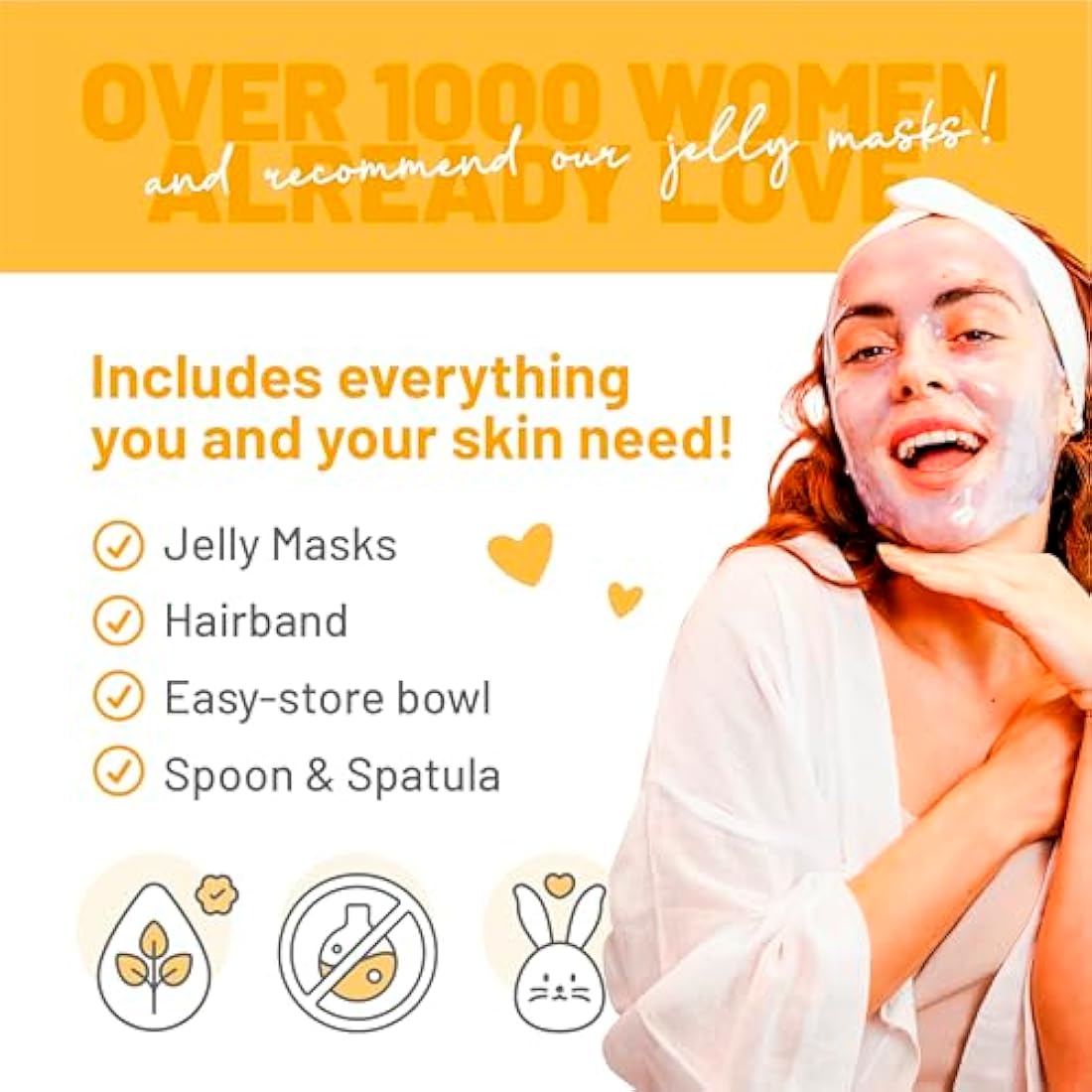 BRÜUN Jelly Mask Jar Calendula Peel-Off Face Care Rubber Mask | 23 fl oz Skin Care Moisturizing Gel Mask Jar Spa Set