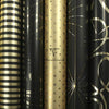Clairefontaine 212857AMZC - A box of 10 rolls of gift wrap - Premium 80g paper - Dimensions: 2x0.70m - Pattern: Geometric, Black And Gold - Gift wrapping