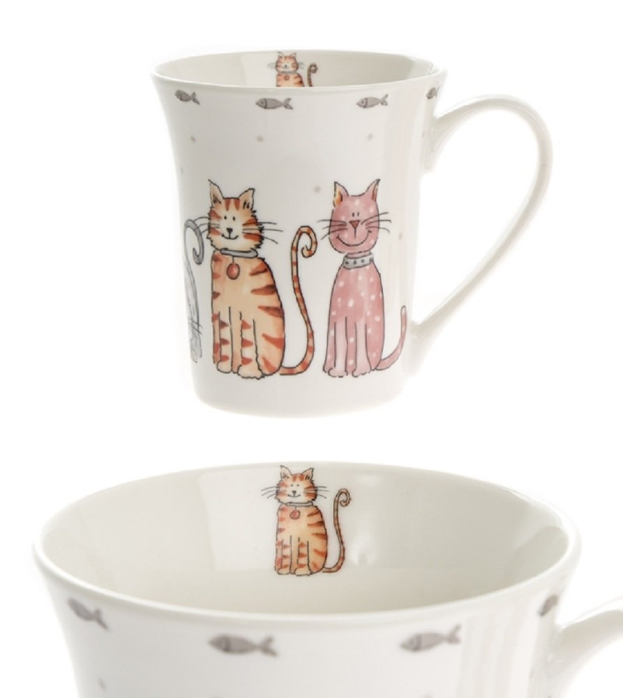 Cute Cat Mug - China Cat Mug - Twin Cats