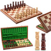 Master of Chess Wooden Chess Set with Pieces "CASTLE DELUXE XL" 56 cm / 22 in - Handmade Inlaid Large Foldable Chess Board Game for Adults and Kids