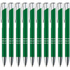 GIMEI Metal Ballpoint Pen, Pack of 50, Premium Ballpoint Pen Set, High Quality, Ballpoint Pen for Easy and Soft Writing, Blue Writing Ballpoint Pen Green as a Visual Eye-Catcher