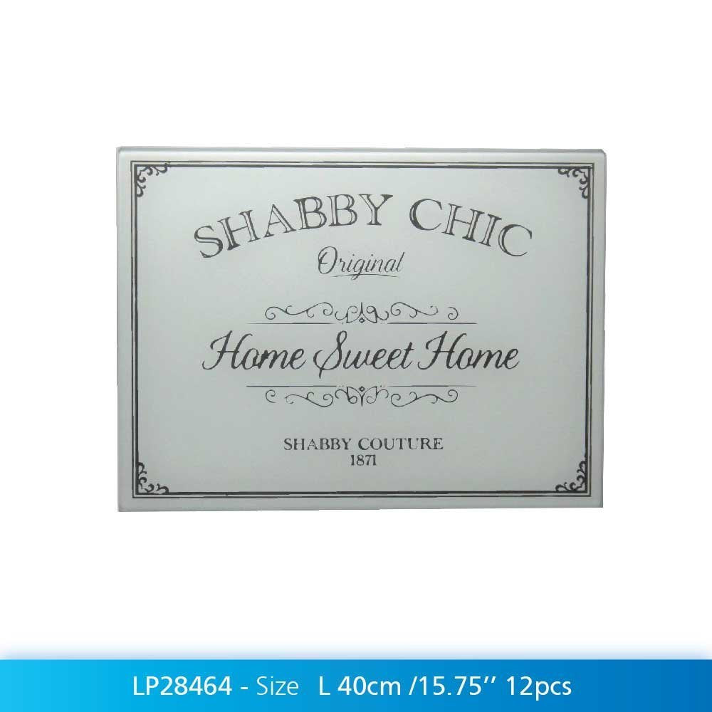 SHABBY CHIC GLASS CUTTING CHOPPING BOARD WORKTOP PROTECTOR
