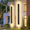 LED Black Aluminum Rectangular Exterior/Indoor Wall Light - 3000k 32W, IP65 Waterproof, 100cm*1, For Garden, Villa, Porch, Terraces, Garage