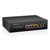 keepLiNK 6-Port 10/100Mbps Desktop Switch with 4-Port PoE+, 65W 802.3af/at, Extend Function, Metal Fanless, Unmanaged Plug and Play Network Ethernet