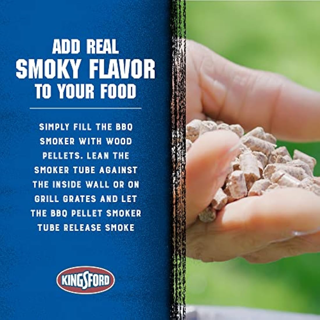 Kingsford 8 Inch Pellet Smoker Tube Hexagon With Box | Pellet Tube Smoker Turns Any Grill Into BBQ Smoker | Pellet Smoker Tube, Pellet Smoker Box, Grilling Tools, Smoker Pellets from Kingsford,Silver