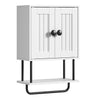 HOOBRO Bathroom Cabinet, Bathroom Wall Cabinet with Double Doors, Adjustable Shelves and Towel Bar, Wooden Storage Cupboard, Wall Mounted Towel