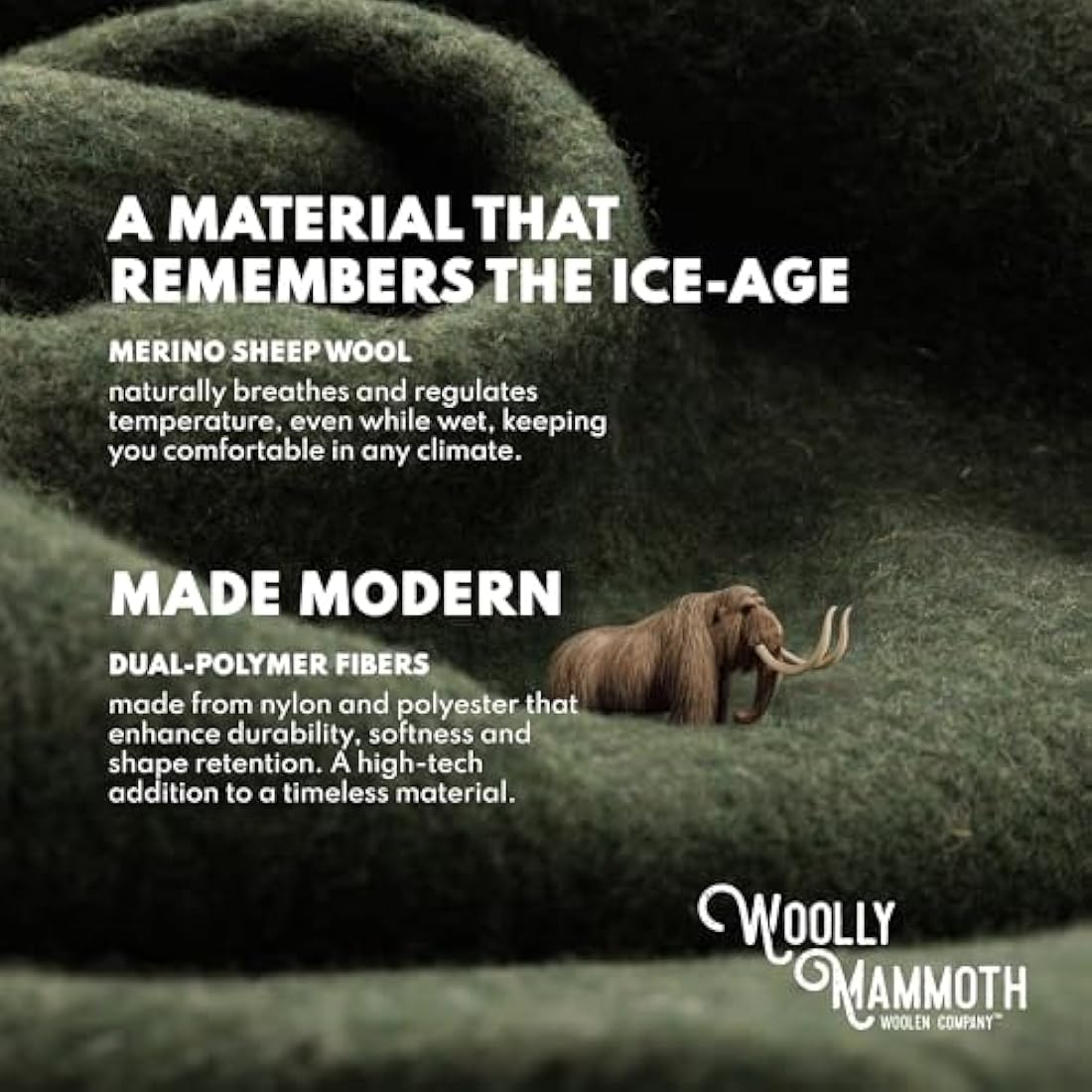Woolly Mammoth Merino Wool Blanket - Large 66" x 90", 4LBS Camp Blanket | Throw for The Cabin, Cold Weather, Emergency, Dog Camping Gear, Hiking, Survival, Army, Outside, Outdoors – Brown