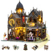 Mostop DIY Miniature Dollhouse Kit, Wooden Dollhouse Kit Miniature House Kit with LED Light,Creative Room Idea for Kids/Adults Magic House DIY Kits (Huoluo Castle)