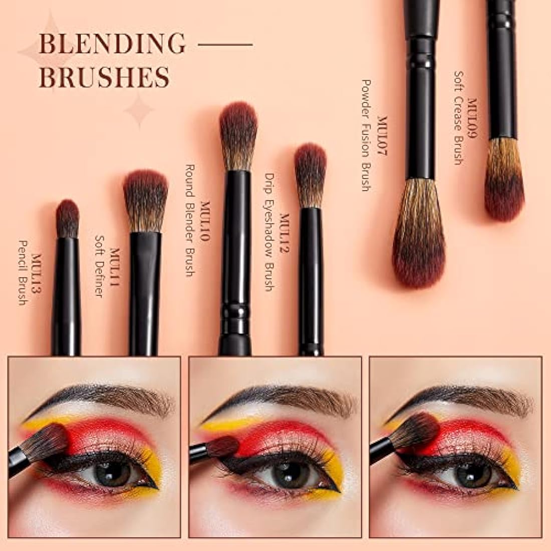 Jessup Make Up Brushes Set Professional 16Pcs Black Precision Collection,Synthetic Hair,Highlight Concealer Eyeshadow Eye liner Blending Spoolie T272