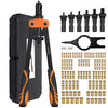 Proster 14" Rivet Nut Tool with 6PCS Metric Mandrels 150 PCS M3-M10 Heavy Duty RIV Nut Gun Set Thread Setter Kit with Carrying Case Orange