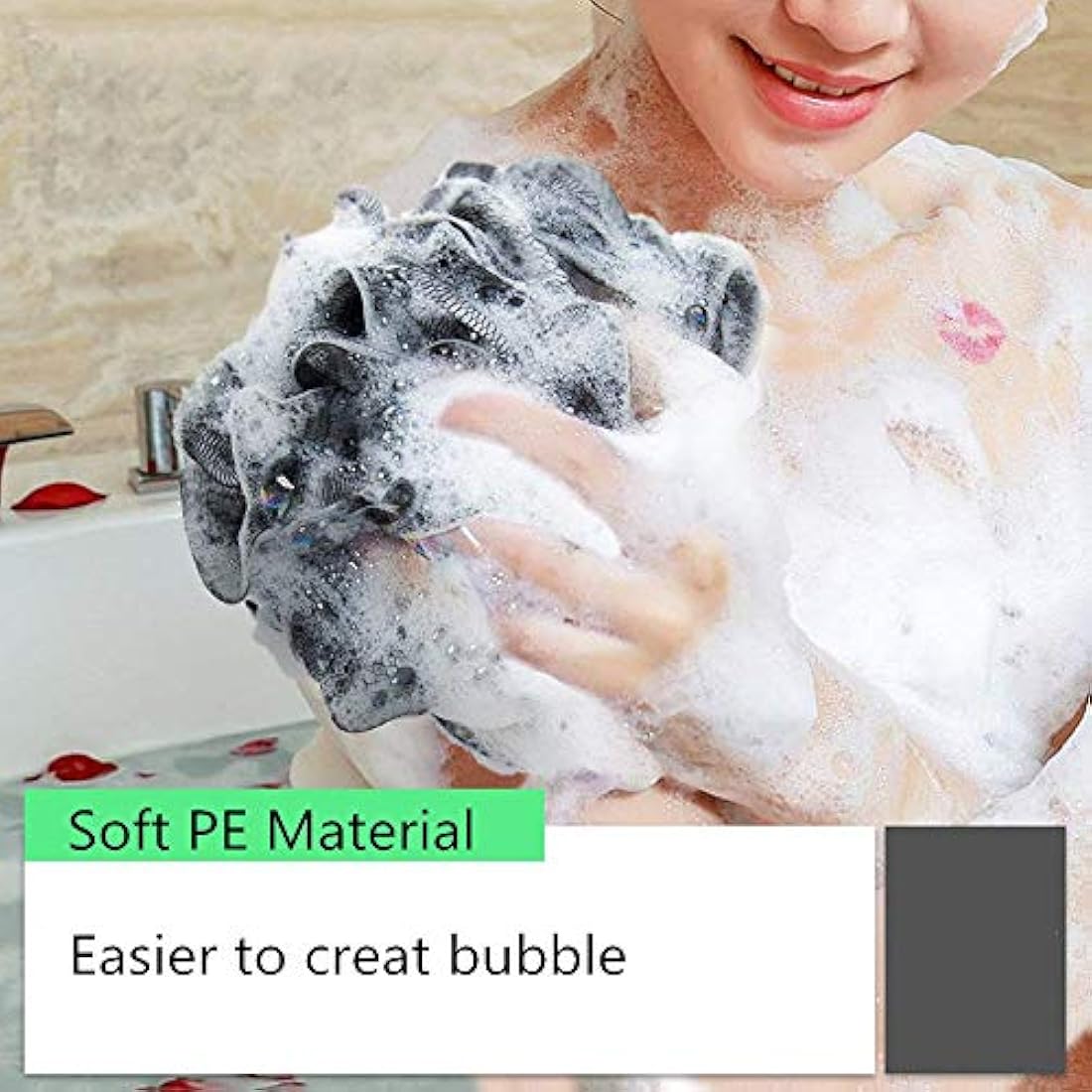 5 Pack Bath Shower Sponge JollyJelly Mesh Bath Loofahs Body Scrubber Brush for Women Men Exfoliate Skin Clean Soothe Skin (60g/PCS)