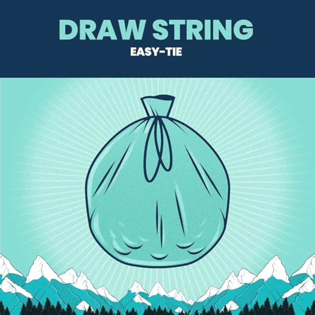BEAST BIN BAGS, Mega Pack, 20 Rolls of 10 x 50 Litre Bags (Total 200 Bags) - Made From 100% Recycled LLDPE - Incredibly Strong Drawstring Swing Blue Bin Bags