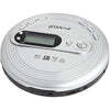 groov e RETRO Radio CD Player - Personal FM Radio with CD-R, CD-RW, & MP3 Music Playback - Anti-Skip Protection, Programmable Tracks - Earphones Included - Micro-USB or Battery Powered - Silver