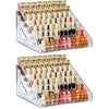YIEZI Nail Polish Organizer 84 Bottles of 7 Layers Paint Storage Sunglass Acrylic Display Rack Essential Oils Holder Clear Makeup Organizer No Tool Needed Assembly (2 Pack)
