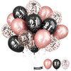 21st Birthday Decorations for Her, 15 Pcs Happy 21st Birthday Balloons Latex Helium Black Rose Gold Confetti Balloons for Girls Women Age 21 Years Old Birthday Celebration Party Decorations Supplies