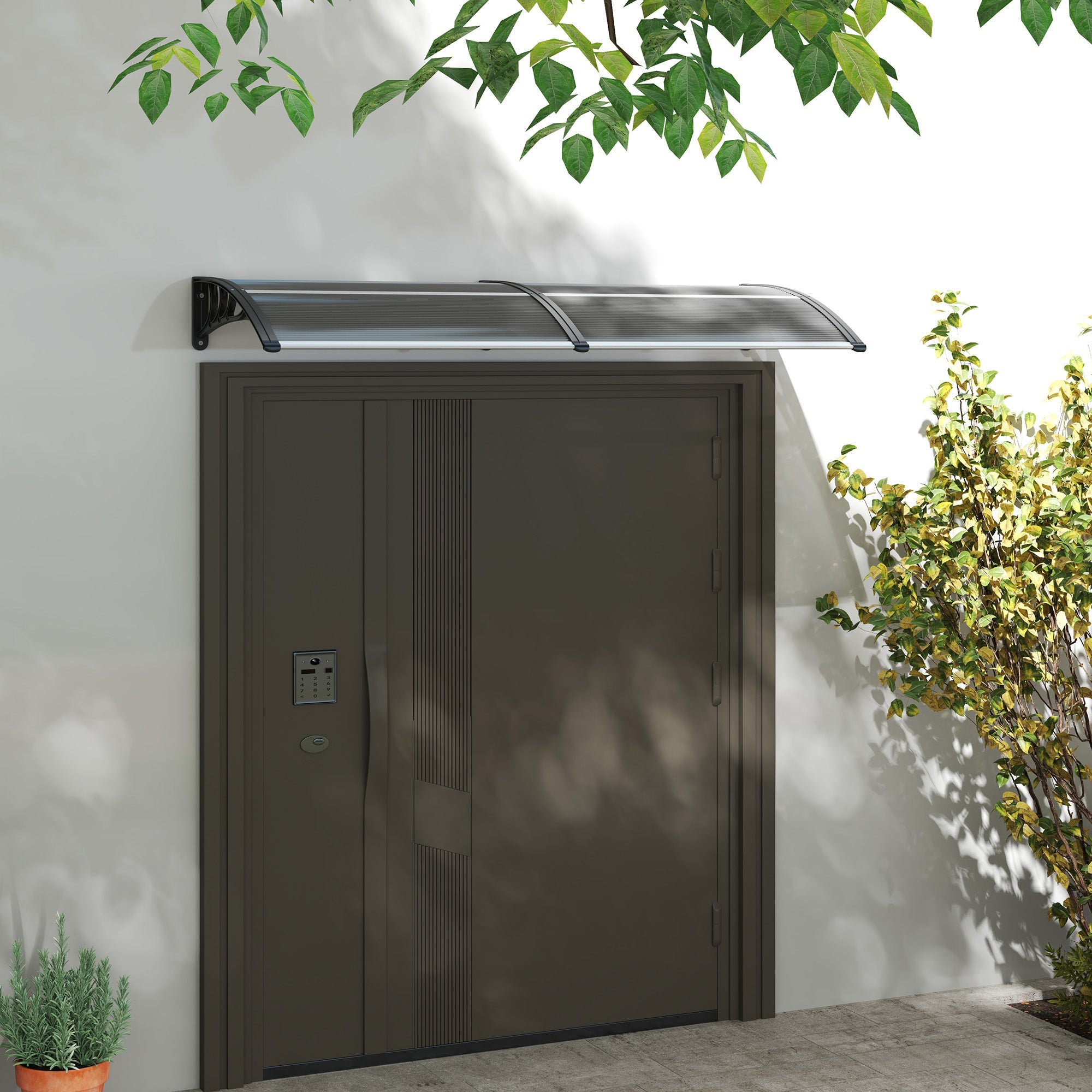 Outsunny Door Canopy Awning Outdoor Window Rain Shelter for Door 196 x 75cm