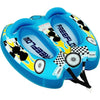 SereneLife Water Sports Inflatable Towing Hose Booster Tube, Water Towing Raft, Inflatable Towboats/Hoses/Towable with Double Seats, PVC Bubble, Foam Padding, Nylon Handles, blue