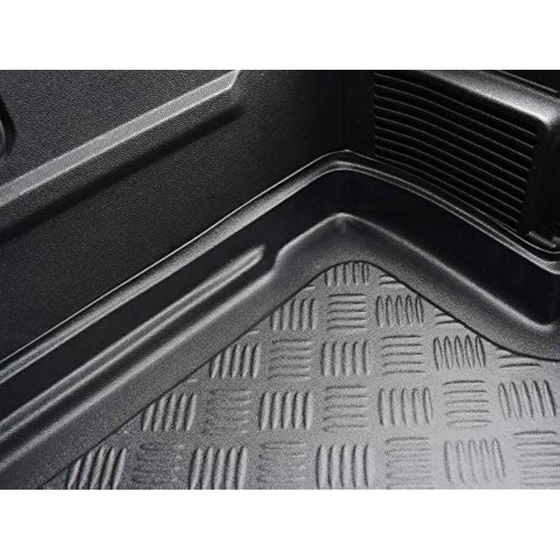 NOMAD Boot Liner Compatible with Peugeot 207 2006-2012 [Hatchback] Recyclable Plastic (PE) Tailored Fit Car Floor Guard Tray Black Custom Fitted Accessory Dog Friendly Waterproof with Raised Edges
