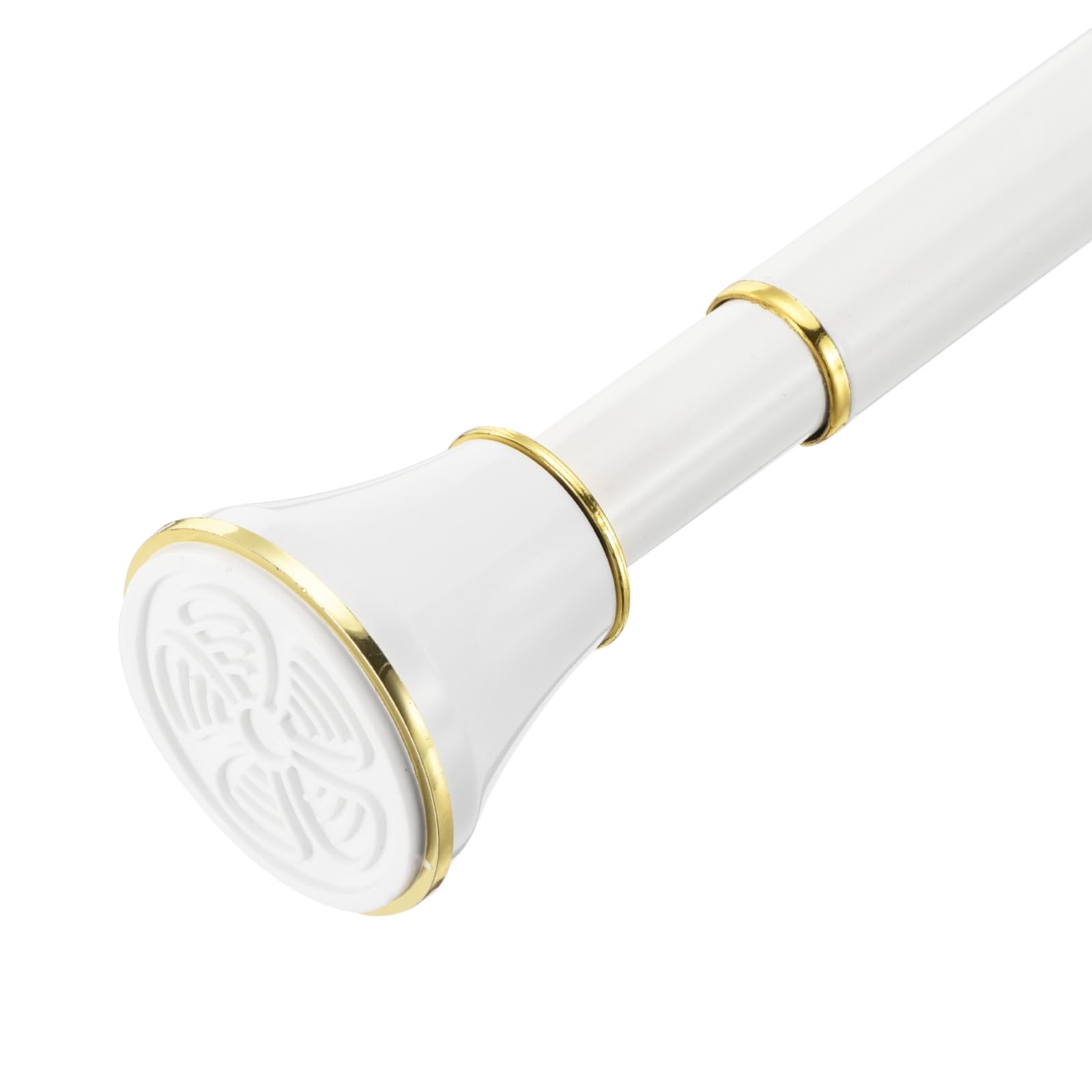 sourcing map Spring Tension Curtain Rod Adjustable 35.5-63 Inch 1" Dia No Drilling Tension Shower Curtain Rod Non-Slip Stainless Steel Rod for Curtain