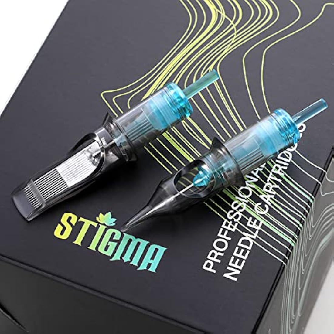 STIGMA 50Pcs Tattoo Cartridges Needles Disposable Mixed #10 Bugpin Round Liner Curved Magnum Shader 3RL 5RL 7RL 7RM 9RM EN02B-50KIT-Z
