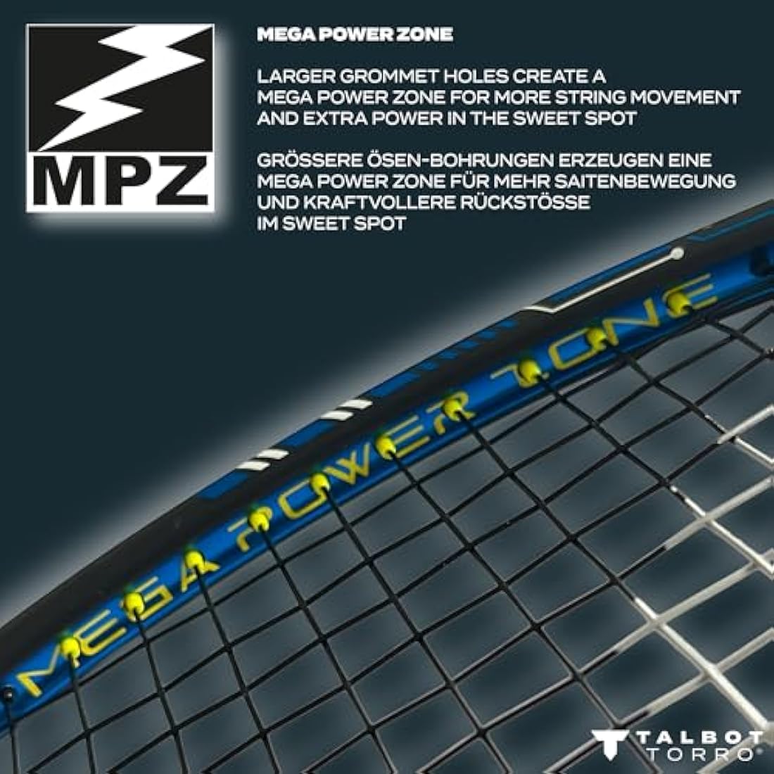 Talbot Torro Isoforce 9051 Ultra Carbon4 Badminton Racket with Kevlar Reinforcement, Superior Racket for Badminton Professionals, 439567