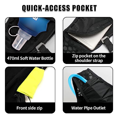 BBAIYULE Hydration pack with hydration bladder BPA Free|Large Big Cycling backpack|bike backpack for running skiing hiking cycling|backpack with