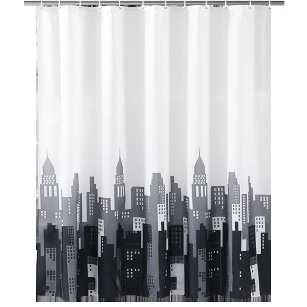 GONOVE Shower Curtain for Bathroom 280 x 200cm Mildew Resistant Waterproof Polyester Fabric Shower Curtain Liner Long Washable Bath Curtain with