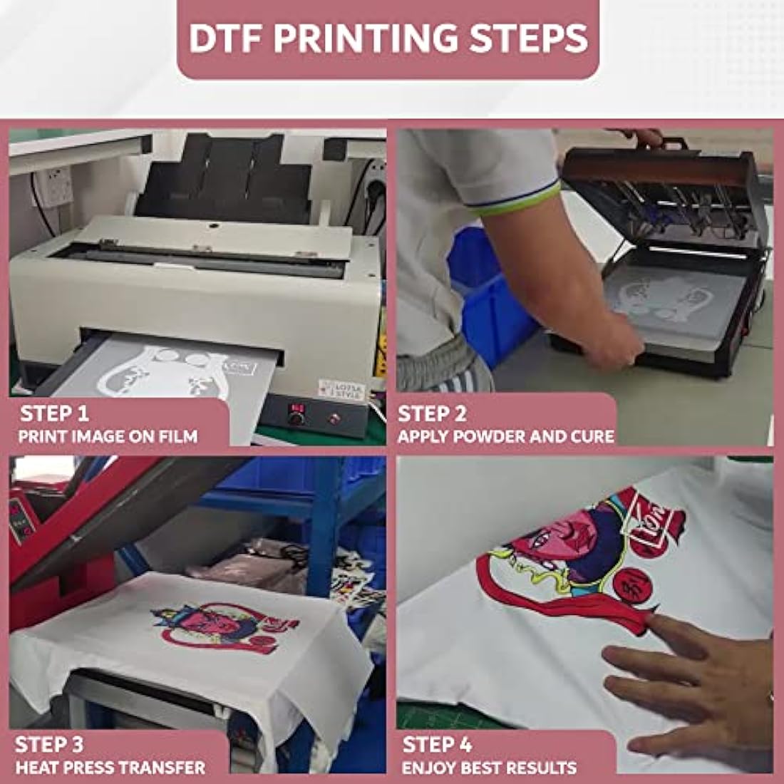 LOTSA. STYLE Premium PRO DTF Ink Refill for Inkjet Printers Heat Transfer Film Printing, Large and Wide Format Commercial Edition (1000ml, White)