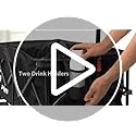 Sekey 200L Folding Festival Trolley with All-Terrain Extra Wide Wheels and Brake, Heavy-Duty Cart Loadable up to 150KG, Patented Four-Directional Foldable Design, Wagon for Beach Camping, Blue&grey