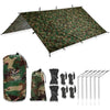 PURE HANG Rain Fly Tent Tarp Hammock 3m x 3m Waterproof Windproof UV Sunshade for Camping Shelter Canopy Camp Gear Outdoor Travel Snow - Lightweight Easy Setup Ripstop Nylon