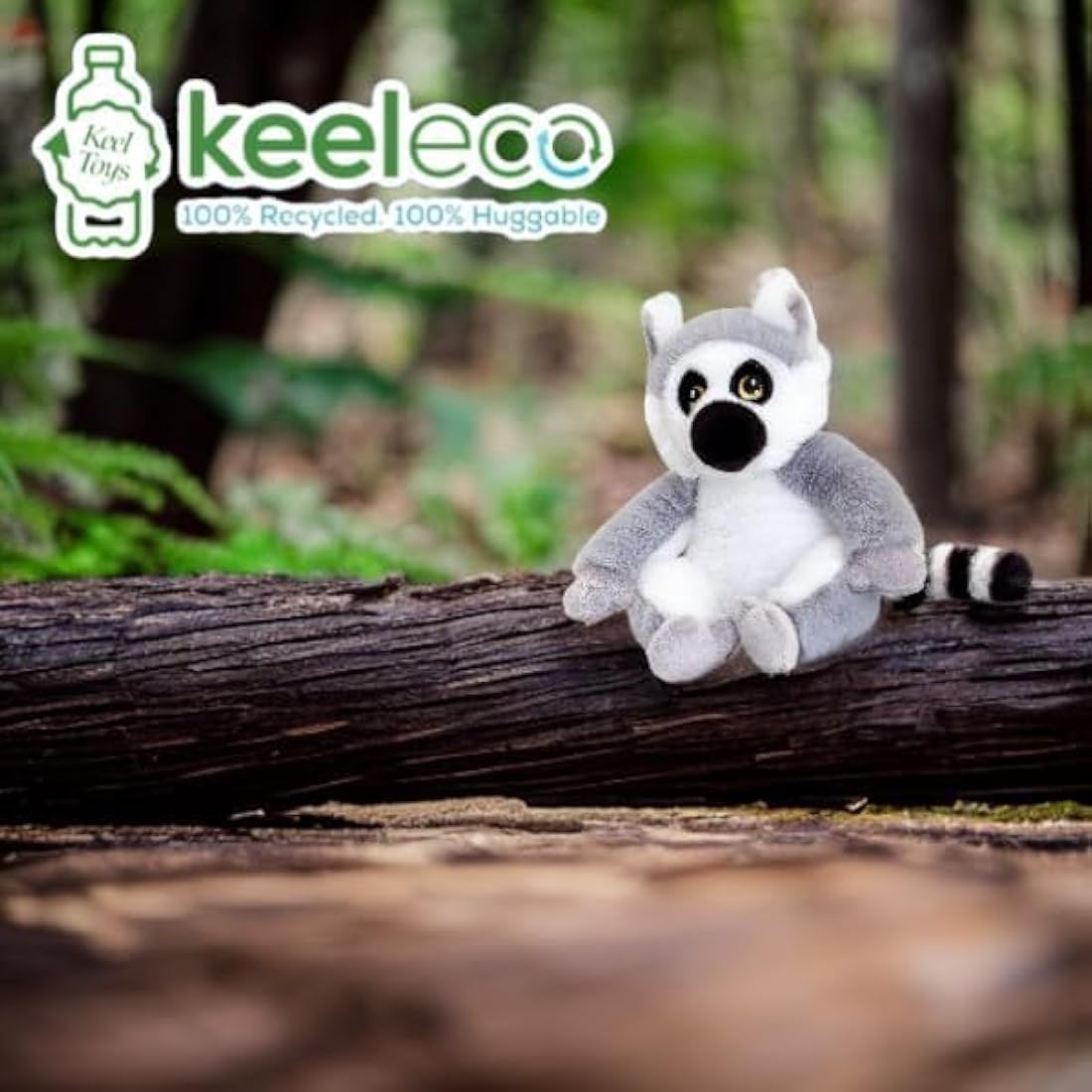 Deluxe Paws Plush Cuddly Soft Eco Toys 100% Recycled (Lemur)