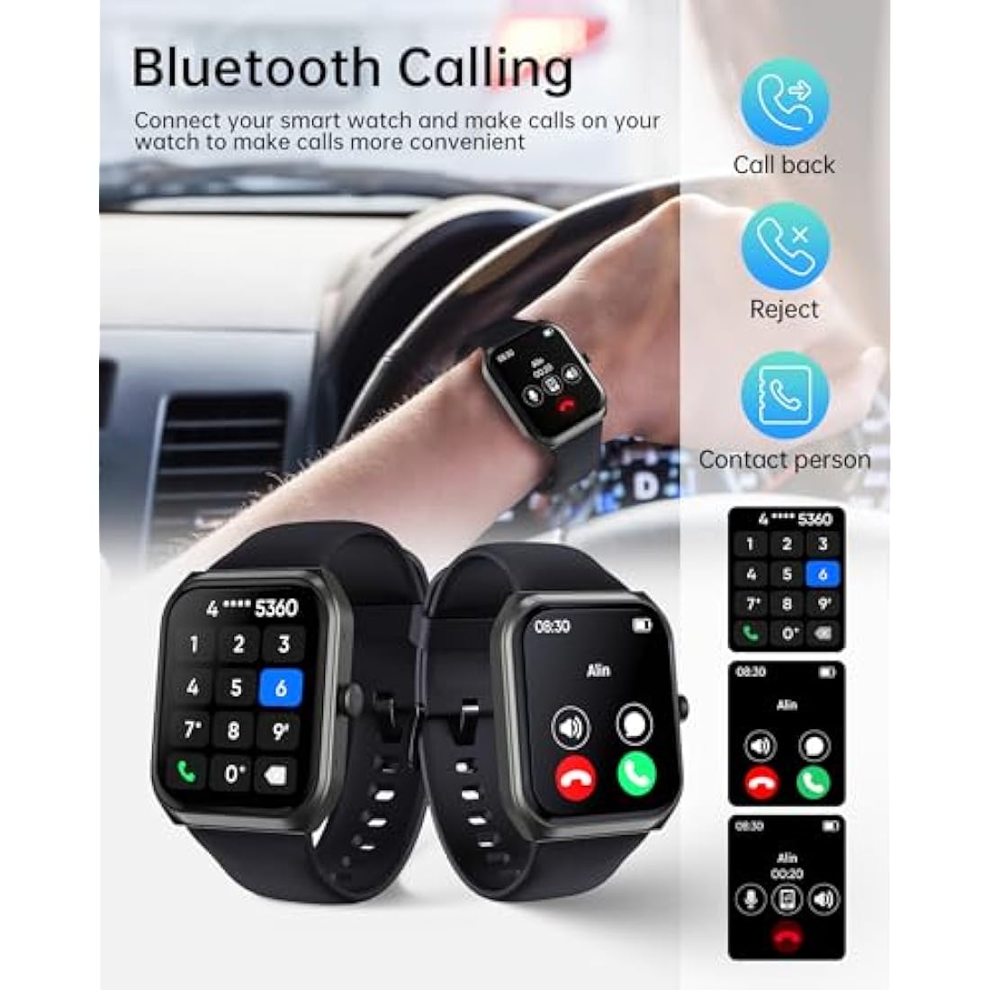 TUYOMA Smart Watch for Men Women -1.91" Fitness Watch with Answer/Make Calls, Step Counter, Heart Rate Sleep SpO2 Monitor, 112+ Sports Fitness Tracker, IP68 Waterproof Smartwatch for Android iOS
