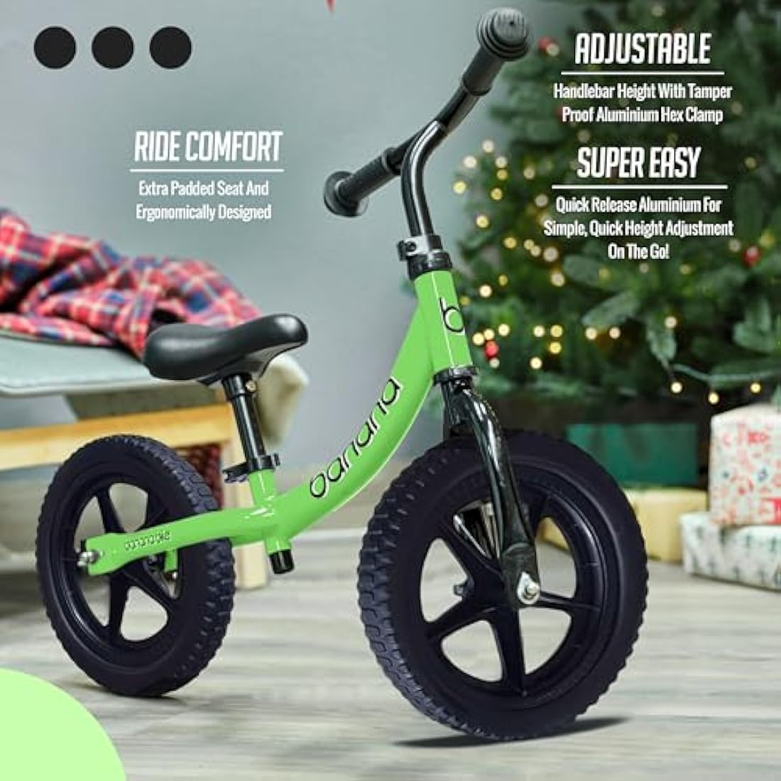 Banana Bike Balance Bikes for Kids Ages 1-5 - 29 cm Toddler Bikes with 12 Inch Wheels - Lightweight Baby Balance Bike for Boys and Girls - Easy to Ride First Bicycle for Outdoor Fun and Learning