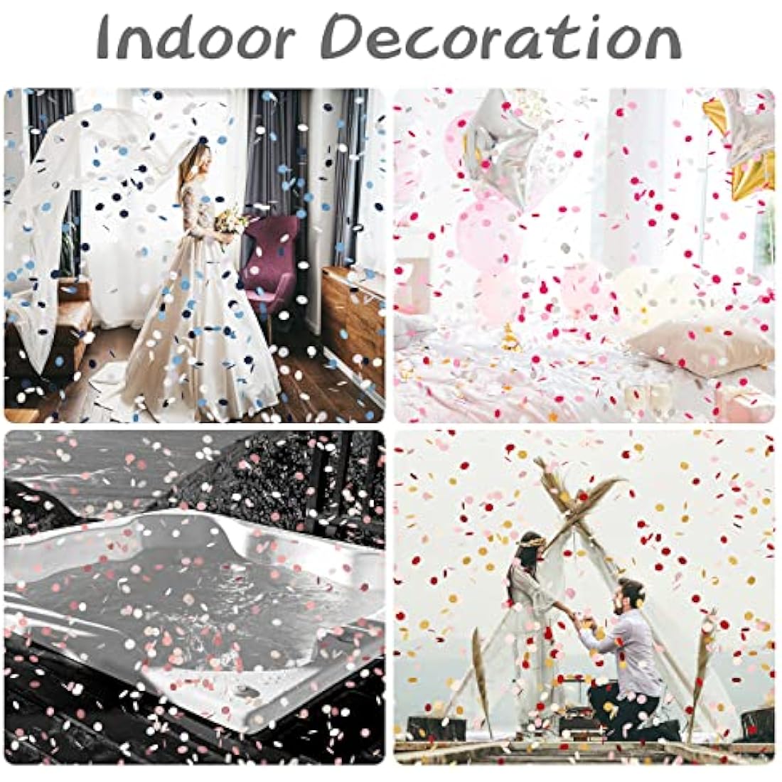 SUSNUAN 200Pcs Silk Rose Petals Artificial Flower Petals for Wedding Decor, Flower Girl Scatter Petals for Aisle Table Centerpieces Reception Proposal Party Romantic Night Decoration（Blush Pink）