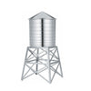 Alessi Flower Vase, Silver, 12.00 x 12.00 x 27.00 cm