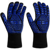 flintronic Grill Gloves Heat Resistant Fire Resistant Ovens Gloves Hand Protection Grill Gloves,1472°F/800°C Heat Resistant Oven Gloves for Grill, Cooking, Soldering (Blue)
