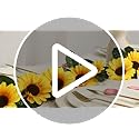 Beferr 4 Pcs Artificial Sunflower Garland Fake Silk Sunflowers Daisy Vines Yellow Faux Flower Garland Wall Hanging Plants for Home Wedding Party Garden Decoration DIY Wreath