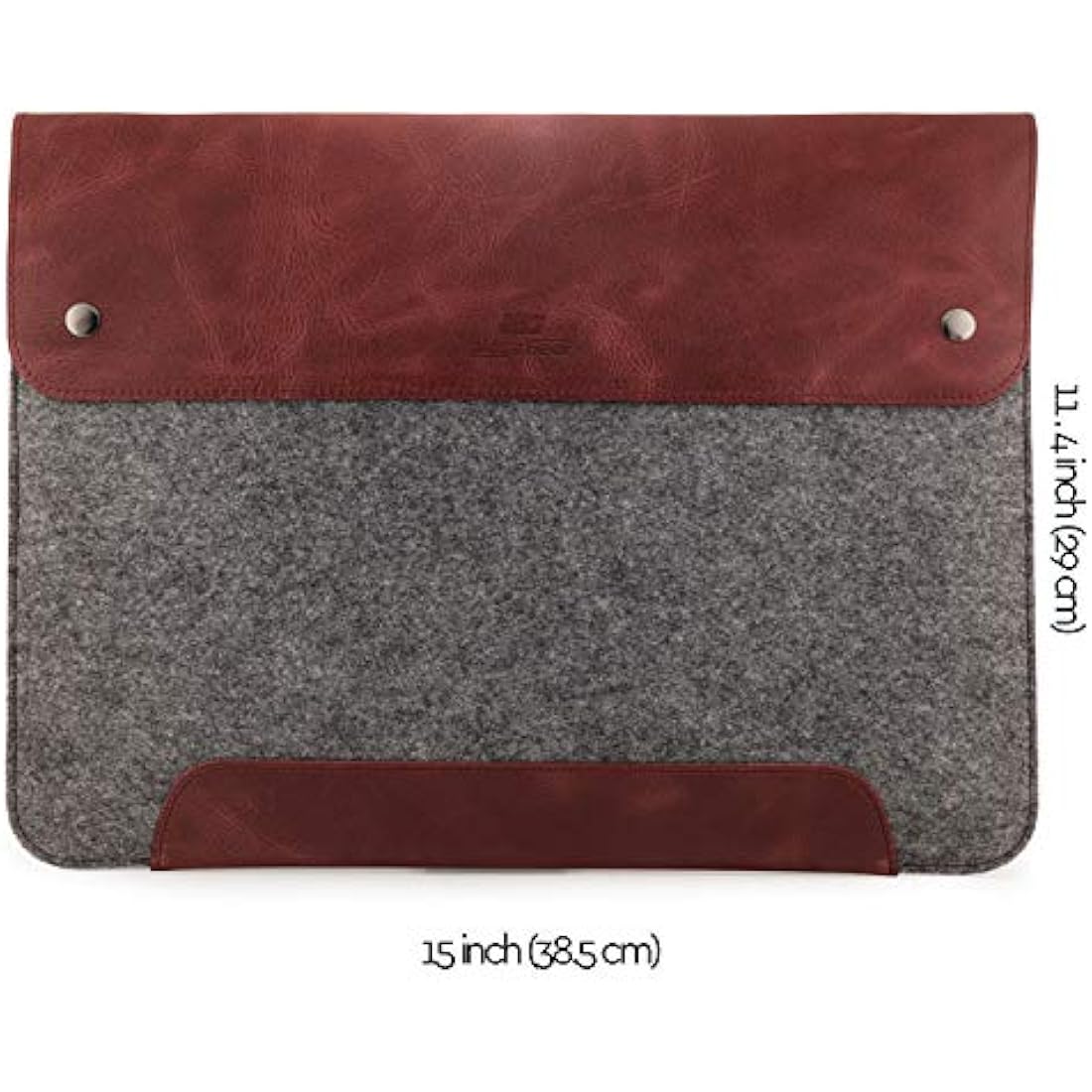 MegaGear Genuine Leather and Fleece MacBook Bag Laptop Sleeve for MacBook Pro and MacBook Air Case - 16 Inch - 15 Inch - 15.5 Inch (M2, M2 Pro, M2 Max, M1) 2020 2021, 2022 and 2023 Models