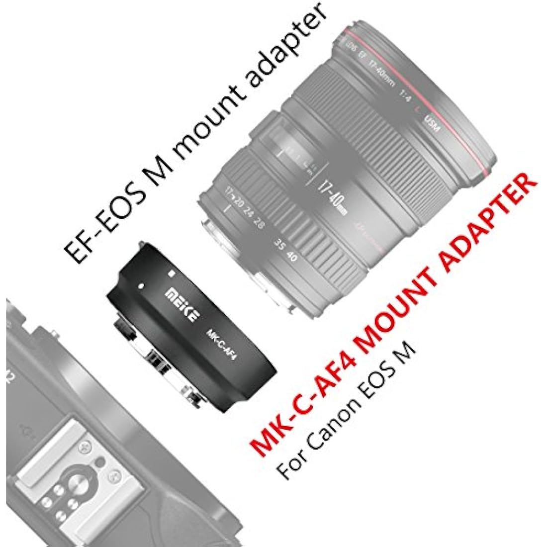 Meike MK-C-AF4 Adapter For Canon EF EF-S lens mount to EOS M EF-M Mirroless Camera